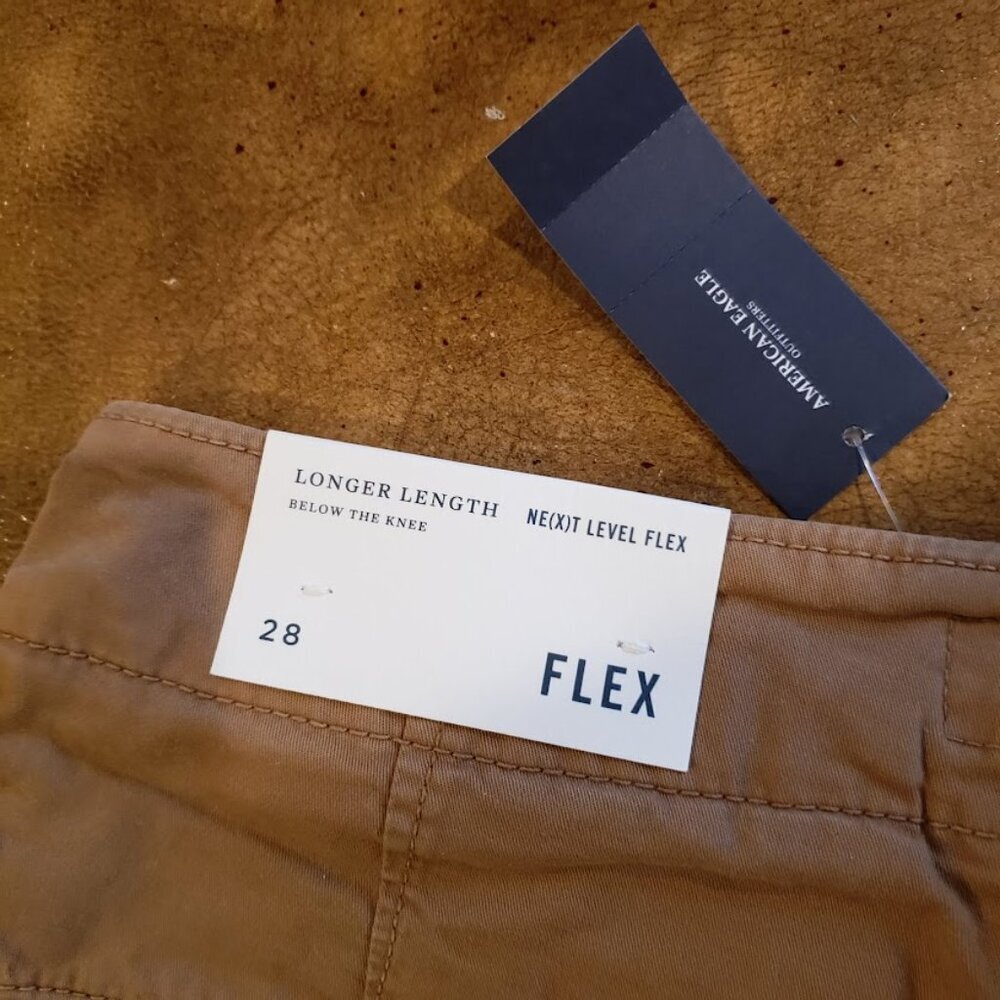 NWT American Eagle NE(X)T Level Flex Khaki Men's Shorts Size 28 - Picture 10 of 10